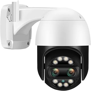 NAPIKI Ring camera, Outdoor security camera, 8MP 4K Dual Lens 2.8mm + 12mm PTZ Wifi Camera 4MP 2K Audio Color Night Vision Ai Human Detection Outdoor (Color : Universal, Size : 8MP Add 3