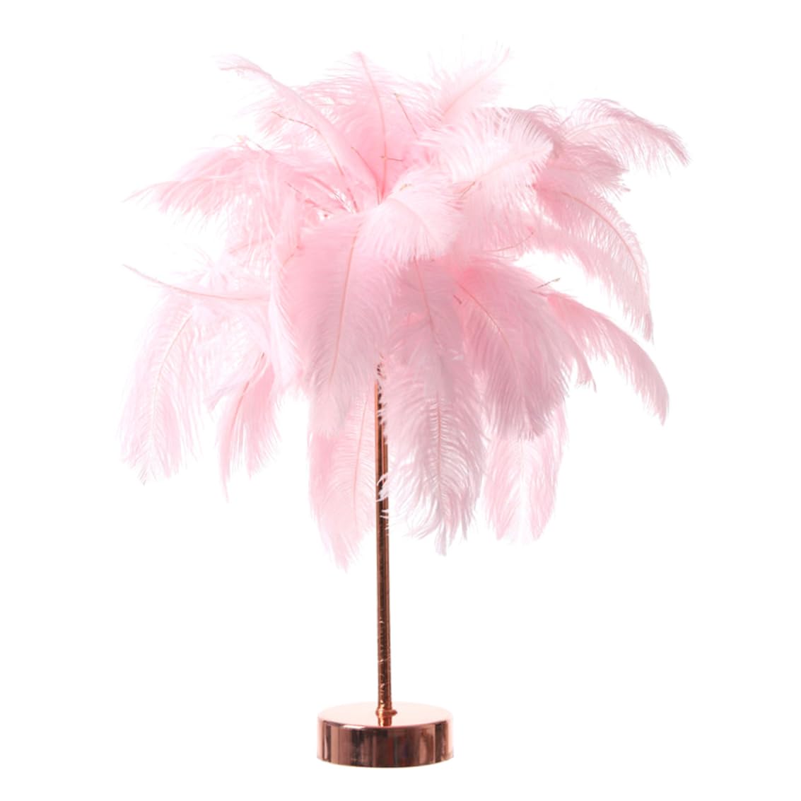 Lampe de bureau en plumes rose NIDONE pour une ambiance de chevet chaleureuse