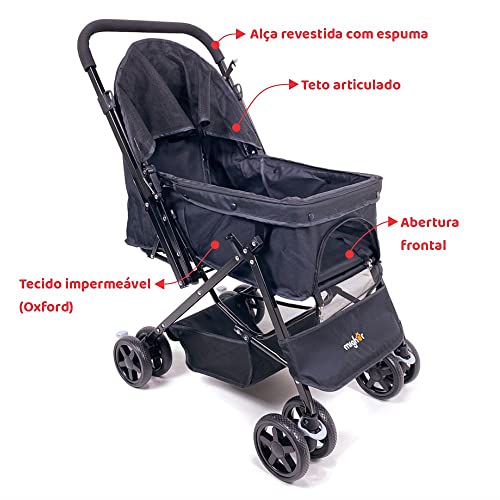 Carrinho de passeio para Pet, animal de estimação, cachorro, cão, gato de médio porte até 20 Kg