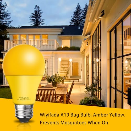 Wiyifada HU-XI-82 Led Bug Light Bulbs Outdoor 2 Pack,Dimmable 9W Amber Yellow Bug Light Bulbs thumb #3