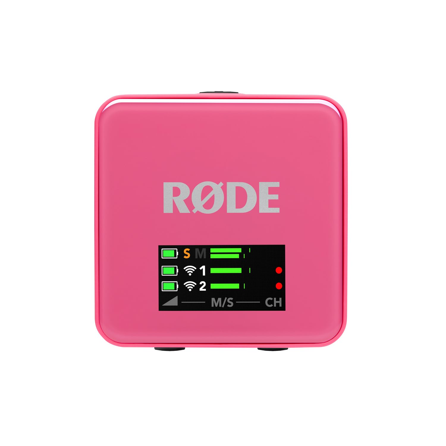 Rode Wireless GO Gen 3 Drahtloses 2-Kanal Mikrofon-Funksystem Pink mit Interview GO Handadapter Pink und keepdrum Fell-Windschutz