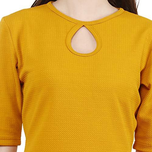 Image of POPWINGS Casual Plain Key Hole streachable Kurti