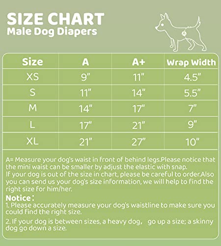 Image of Washable Male Dog Diapers (4 Pack), Highly-Absorbent Belly Bands for Doggies Reusable Puppy Wraps, Medium (Polar Bear, Monkey, Whales, Guitars)
