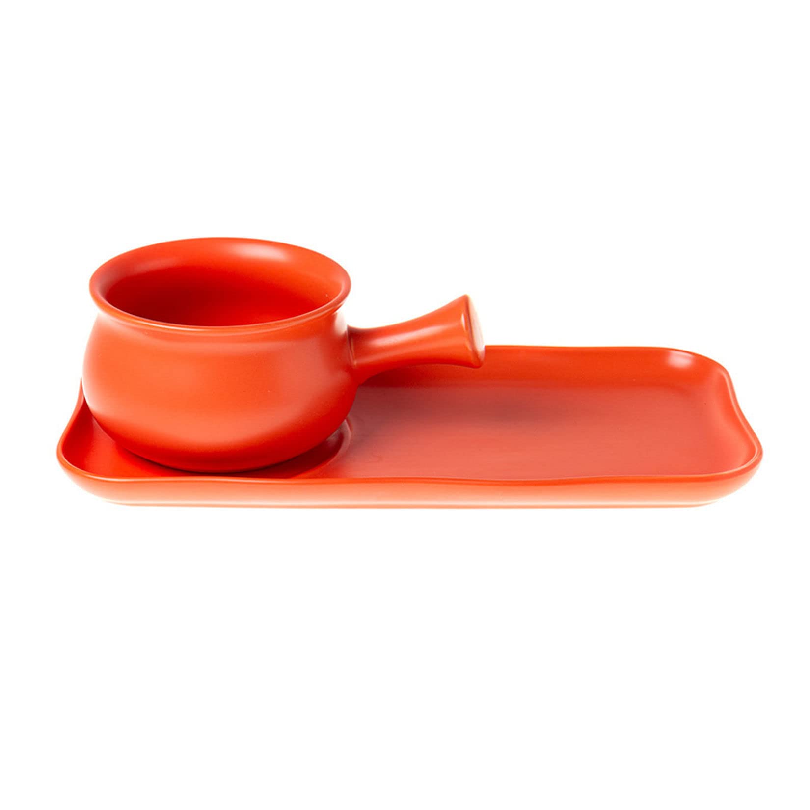 Ceramiczna miska ramen, Francuska zupa cebulowa z uchwytem na śniadanie, ceramiczne miski śniadaniowe i zestaw talerzy na płatki owsiane, deser owocowy, kanapka-czerwona (Size : Orange)