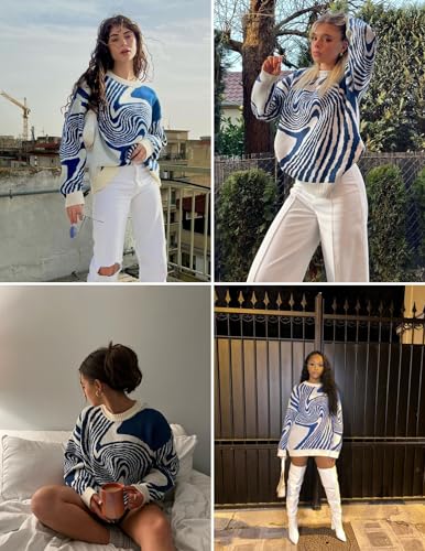 Vamtac Mens Oversized Sweater Vintage Graphic Pullover Crewneck Knit Jumper Y2K Unisex Streetwear 2025 Fall Tops3