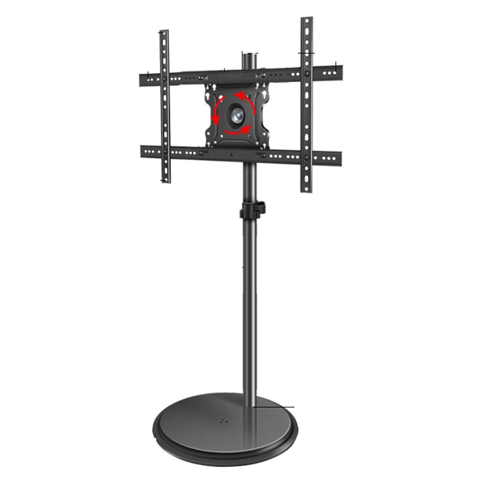 Supporto per Monitor da Pavimento, Supporto TV Girevole Orizzontale e Verticale - Staffa Girevole per Monitor TV da 32-43 Pollici, Supporto per videoconferenze e RI,