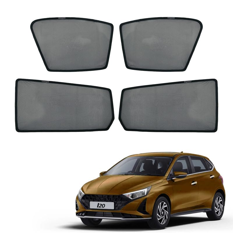 Image of Hyundai i20 Magnetic Sun Shades /Curtains - Set of 4pcs (Row A /B) Suitable for i20 2023 Onwards