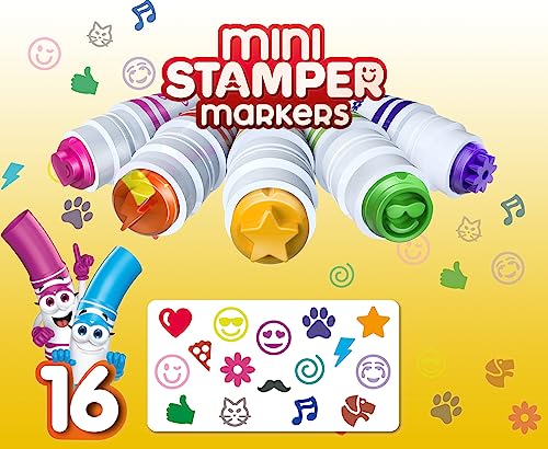 Crayola - 16 abwaschbare Filzstifte mit Stempelspitze Pip Squeaks, sortierte Farben, für Schule und Freizeit, ab 3 Jahren