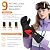 FEETMOR Heated Mittens for Women Men - Electric Rechargeable Dual-Heated Ski Touchscreen Winter Gloves for Arthritis Raynaud Snowboarding Camping Hiking Skiing(Medium)
