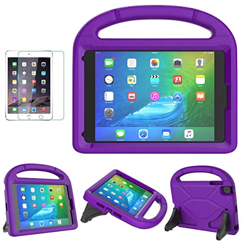 SUPLIK Kids Case for iPad mini 5/4/3/2/1 (7.9"), Durable Shockproof Protective Handle Bumper Stand Cover with 2*Screen Protectors for 7.9 inch Apple i