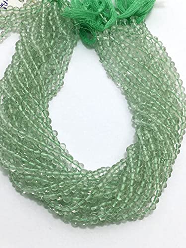 Perles améthyste verte naturelle 4mm pierre gemme semi précieuse fil 13 pouces DIY