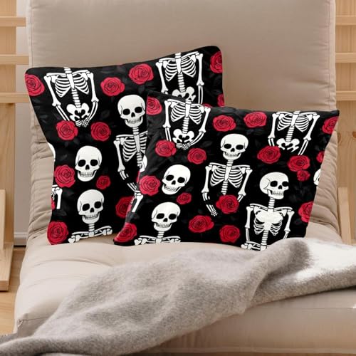 Fundas de almohada de terciopelo premium con diseño detallado de rosas 3