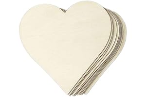 4-Inch Wood Hearts for Crafts (Pack of 20)