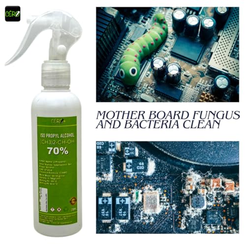 Image of CERO IPA Isopropyl Alcohol for Cleaning | All Electronics | Clean Your Makeup Tools | Clean CPU, GPU and Screen | Repair Cosmetics 70% Pure [(CH3)2-CH-OH] CAS: 67-63-0 (250ml)