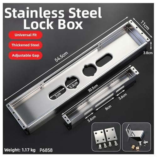 Caja de bloqueo para puerta inteligente: placa de golpe ajustable de acero inoxidable 304 8