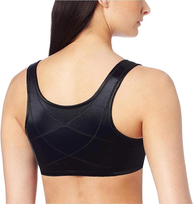 Exquisite Form 5100531 Women's Fully Wireless Cotton Back & Posture Support Bra with Front Closure & Lace - Image 3