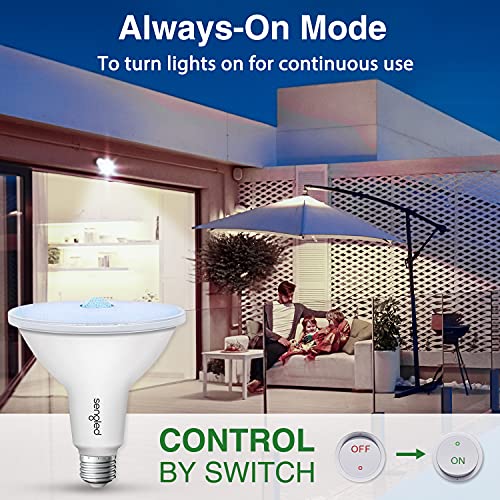 Sengled Outdoor Flood Light Bulbs Motion Activated, Motion Sensor Light Bulbs 5000K Daylight, Par38 Led Porch Lights With Dusk To Dawn Sensor, Waterproof, 1500Lm 150W Equivalent, 4 Pack #TOP2