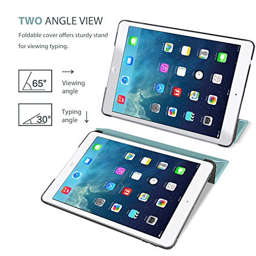 Procase Smart Case For Ipad Air 1St Edition, Ultra Slim Lightweight Stand Protective Case Shell With Translucent Frosted Back Cover For Apple Ipad Air 2013 Model (A1474 A1475 A1476) -Teal #TOP4