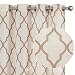 jinchan Moroccan Tile Print Curtains for Living Room Quatrefoil Flax Linen Blend Textured Geometry Lattice Grommet Window Treatment Set for Bedroom 50" W x 84" L 2 Panels Taupe