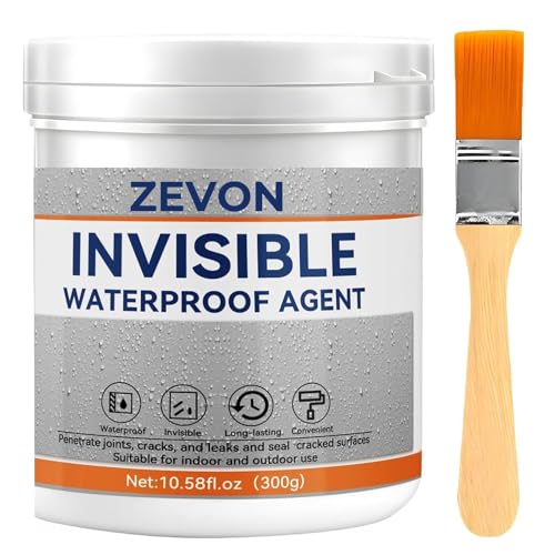 Image of ZEVON 300G Waterproof Glue for Roof Leakage - Roof Water Leakage Solution, Crack Seal Agent - Strong, Transparent Waterproof Sealant and Adhesive for Pipe Wall Tiles With Brush, (PACK OF 1 * 300G)