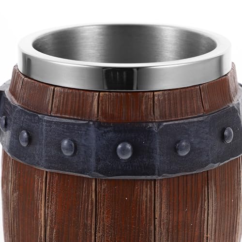 Jarra de cerveza de 600ml de acero inoxidable que mantiene el frío estilo barril 4