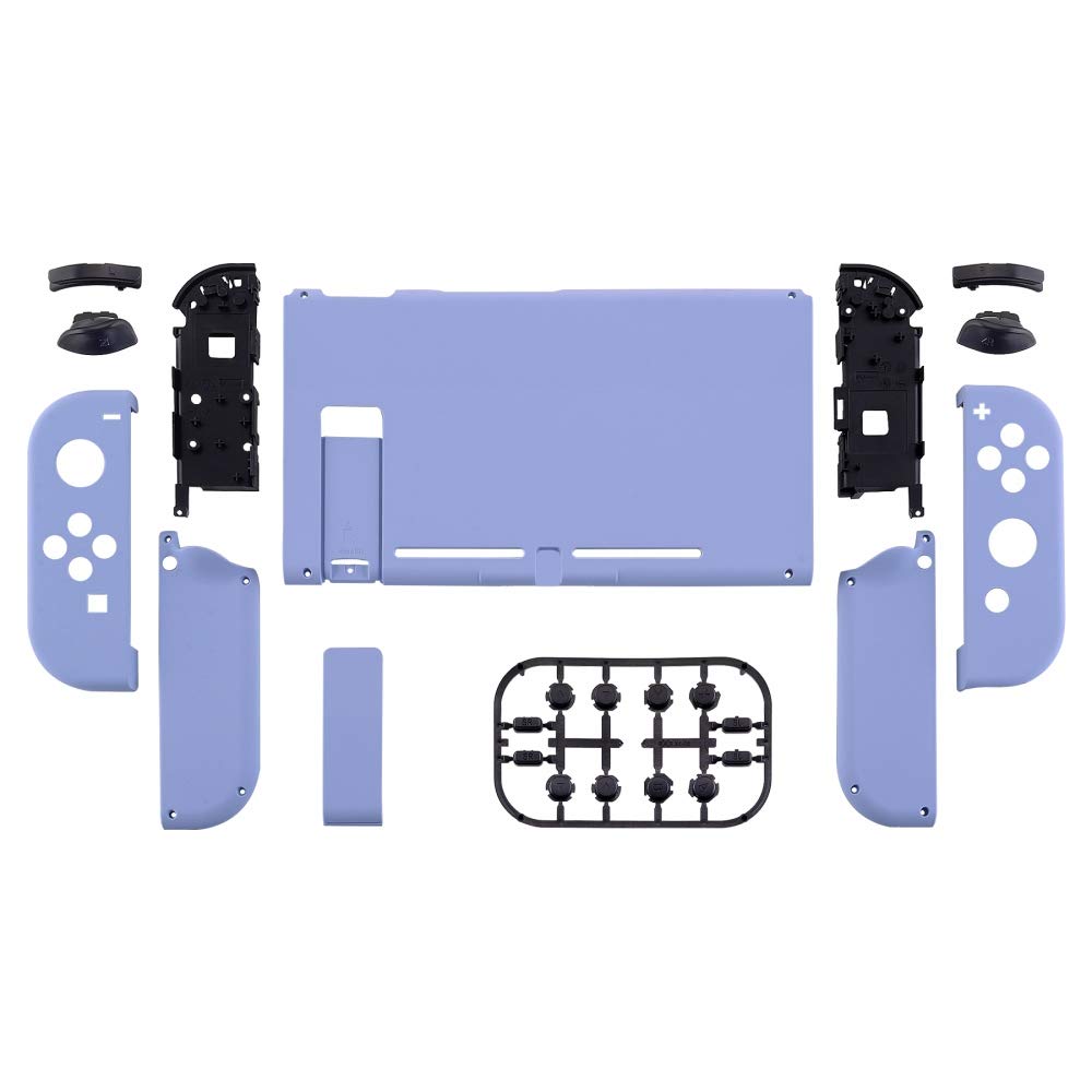 eXtremeRate Carcasa con Botones para Nintendo Switch - Funda Protectora de Reemplazo para Joycons y Consola, Shell de Bricolaje con Teclas para Nintendo Switch Accesorios (Violeta Claro) - 3