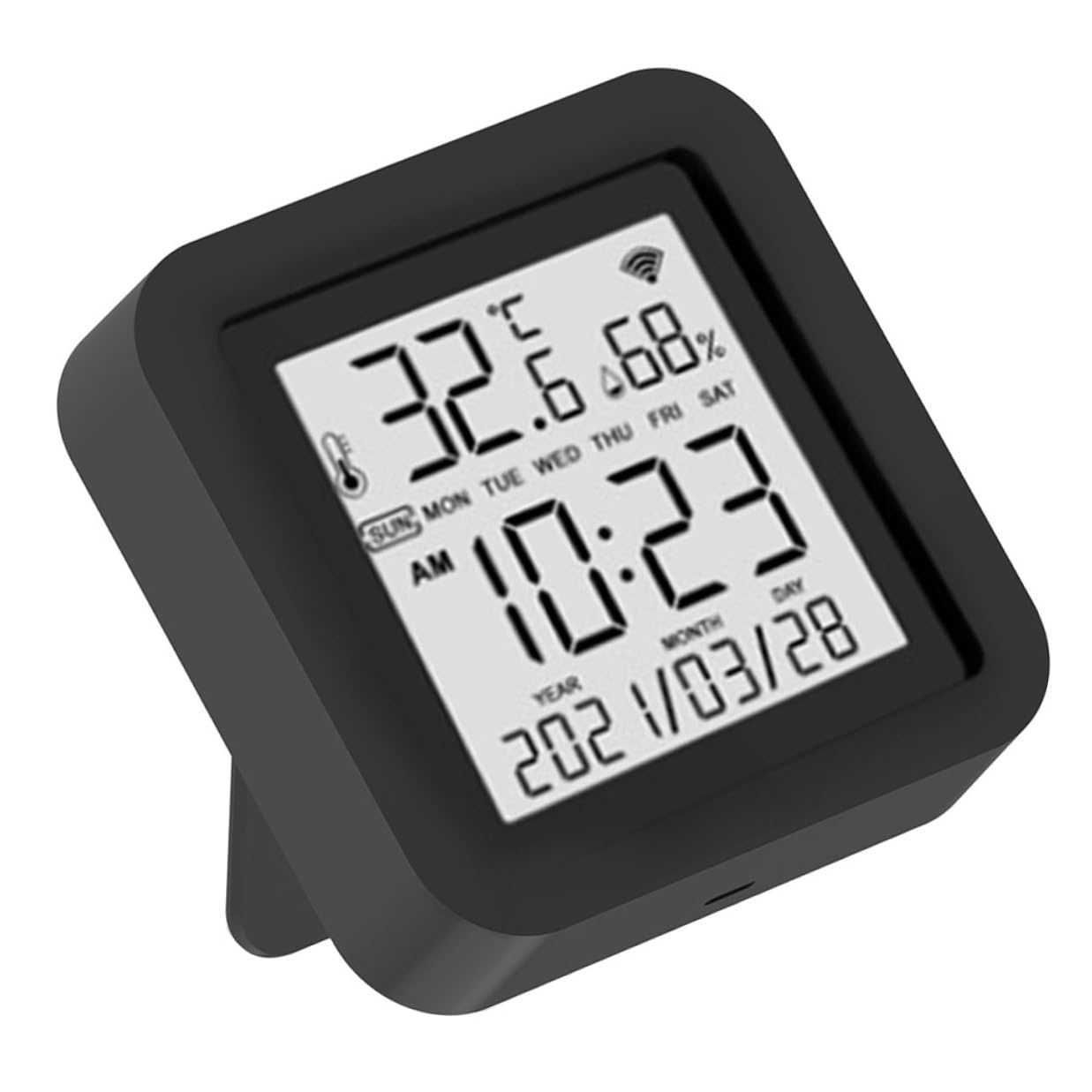 GALPADA Misuratore di Umidità Interna Digitale Igrometro Termometro per Casa Ufficio Strumento Misuratore di Temperatura Elettrico Display Ampio
