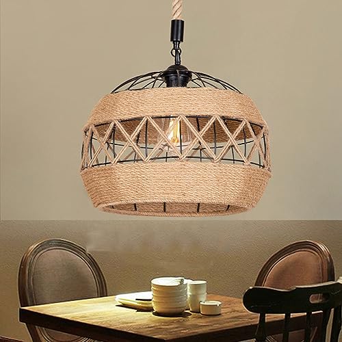 Lanterne suspendue en corde de chanvre pour table de café - 2