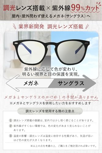 iFala ブルーライトカットメガネ 調光レンズモデル