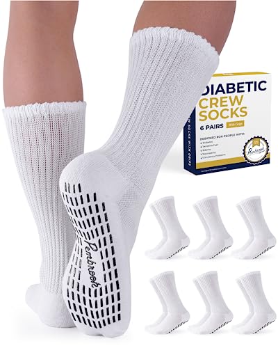 Image of Penbrook Frill Knit Bamboo Viscose Diabetic Socks for Women & Men 6 Pairs