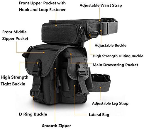 Miniatura 2 de 1000D al aire libre táctico gota pierna bolsa bolsa militar cinturón paquete muslo paquetes bolsas herramientas bolsas para motocicleta bicicleta