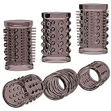 Penismanschetten 6er Pack – Wiederverwendbare Penishüllen für Penisvergrößerung, Ausdauer & Sensibilität – Sexspielzeug für Männer, Penis Sleeve Erbessern Ausdauer &Sensibilität - Schwarz