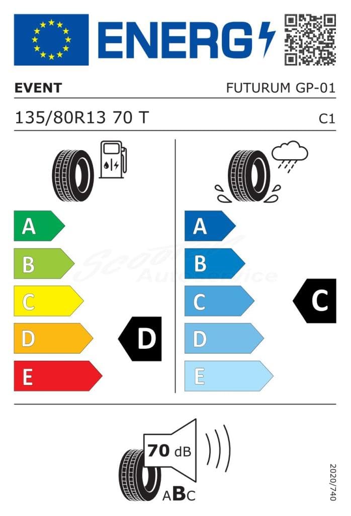 EVENT FUTURUM GP - 135/80/13 70T - E/C/70 - ETE - TOURISME