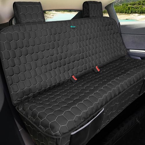 Meginc Dog Seat Covers for Tesla Model Y Back Seat Cover for Kids Heavy Duty Bench Seat Cover with Headrest for Model Y Non Slip Waterproof Durable Custom Fit Back Seat Covers for 2020-2025 Model y