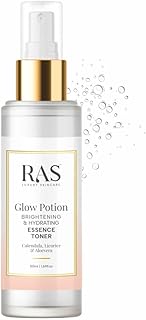 RAS Luxury Oils Glow Potion Essence Toner | Alcohol Free Face Mist | Hydrating &amp; Plumping | With Hyaluronic Acid, Licorice...