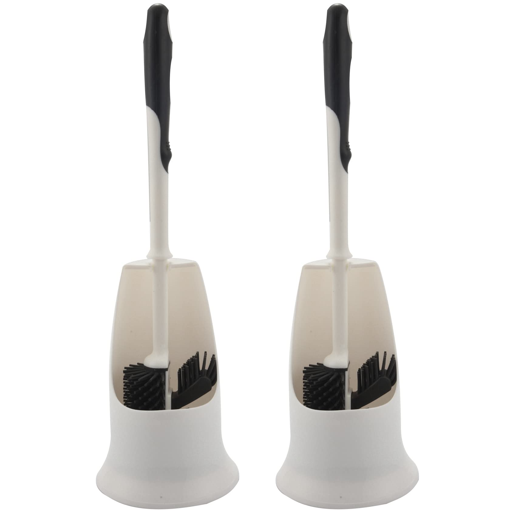 Hndhbfgrt 2X Toilet Brush and Holder,Toilet Bowl Cleaning Brush Set,Under Rim Lip Brush and Storage for Bathroom
