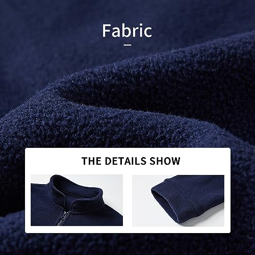 Boys' Fleece Jacket Warm and Plush Inner Lining Lightweight Breathable Blue Winter and Fall Outerwear for Boys4