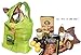 LA Pop Designs Fruit & Veggie Reusable Shopping Tote Bags, Convenient & Lightweight - 7 PACK Variety - Gift Pack!!