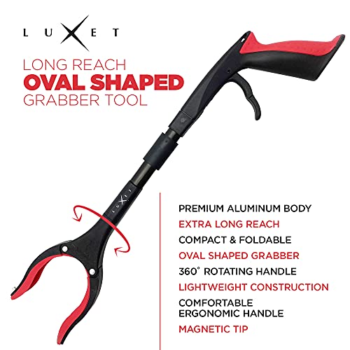 image for Luxet Grabber Reacher Tool 19 Inch Long, Foldable Pick Up Stick - Stro