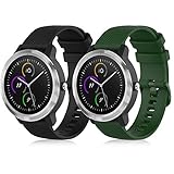 Bands Compatible with Garmin Vivoactive 4S/Vivomove 3S/Captain Marvel,18mm Quick Release Soft Silicone Waterproof Adjustable Sport Band Replacement Wristbands for Women Men