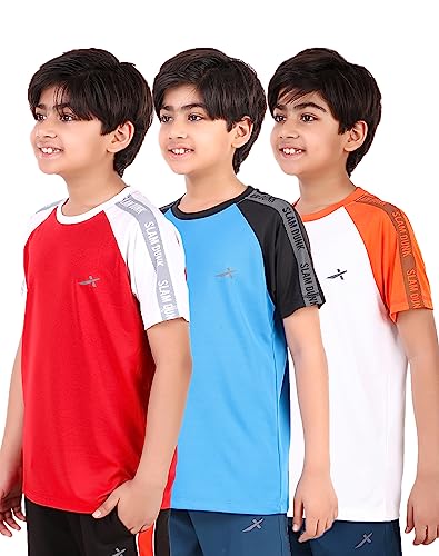 Image of Vector X OKT-227 Kid's 100% Polyester Printed Round Neck T-Shirt, Short Sleeves, Casual Wear for Boys Clothing, Short Sleeves, Casual Wear for Boys Clothing