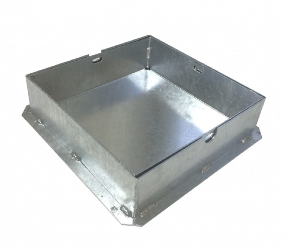 Trobak Pflasterbarer Schachtdeckel 80 x 80 cm – Zwei-Teiliges System mit Rahmen und Wanne