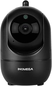 INQMEGA FHD 1080P WiFi Home IP Camera, Indoor Pan/Tilt 2.4Ghz Wireless Security Camera,Nanny cam with Auto Tracking, Cloud Service, Night Vision, Two Way Audio for Baby/Elder/Pet (Black)