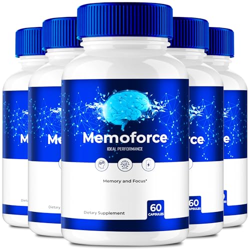 Memoforce Brain, Memoforce Pills, Memoforce Reviews, Memoforce Supplement, Memoforce Capsules Advanced Formula for Memory & Focus - Maximum Strengt - Brain Health Support (5 Pack)