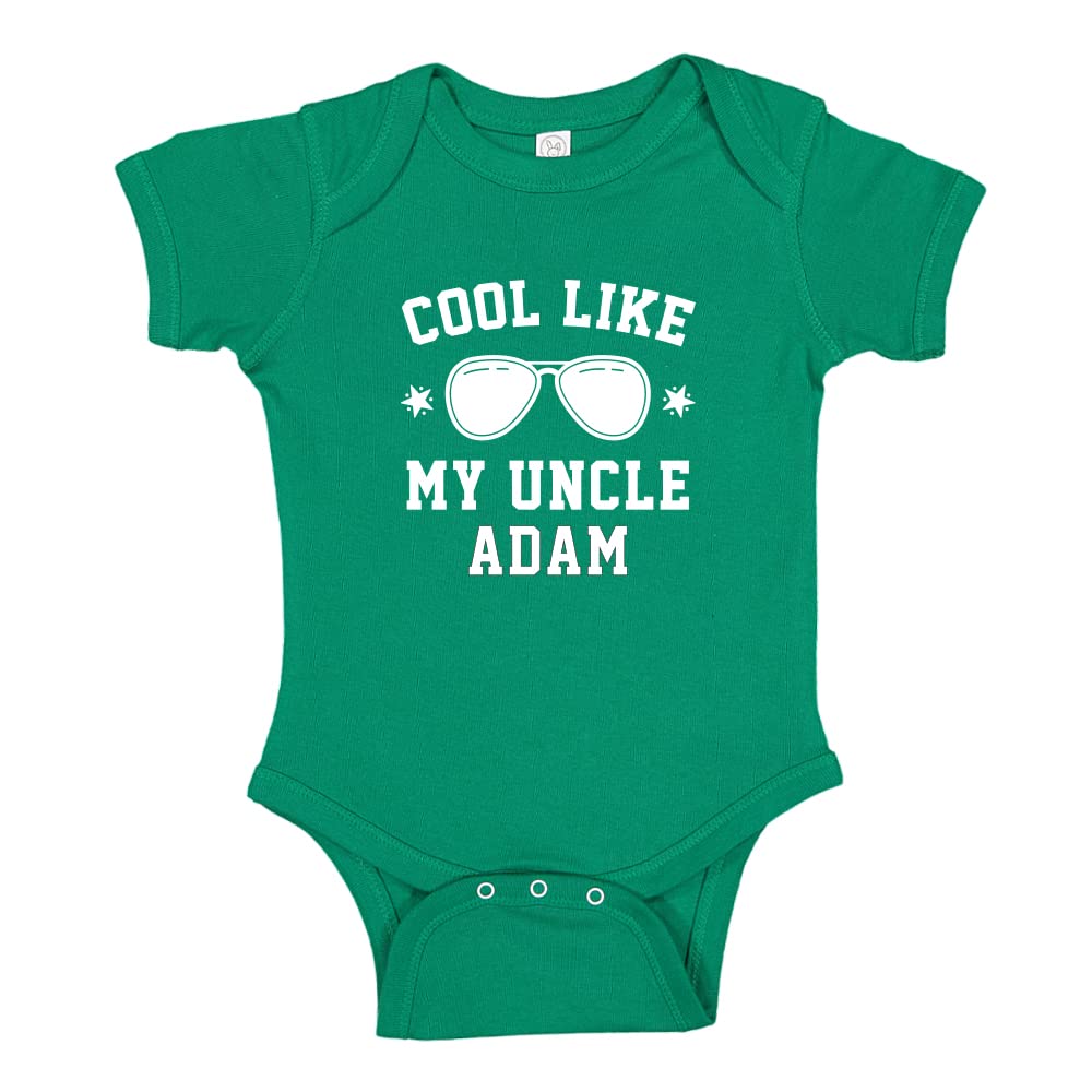 Cool Like My Uncle Baby Bodysuit One Piece or Toddler T-Shirt Funny Personalized Name Uncle Baby Gift for Niece and Nephew