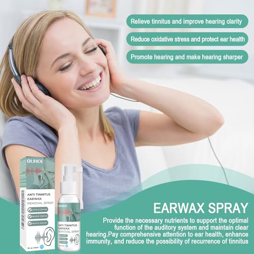 30ml Ohrenschmalz Entferner Spray, Ohrenschmalz Entferner Flüssigkeit, Sanfte Ohrenreiniger Lösung, Zur täglichen Ohrpflege, Verhindert Ohrenschmalzansammlung bei Erwachsenen & Kindern