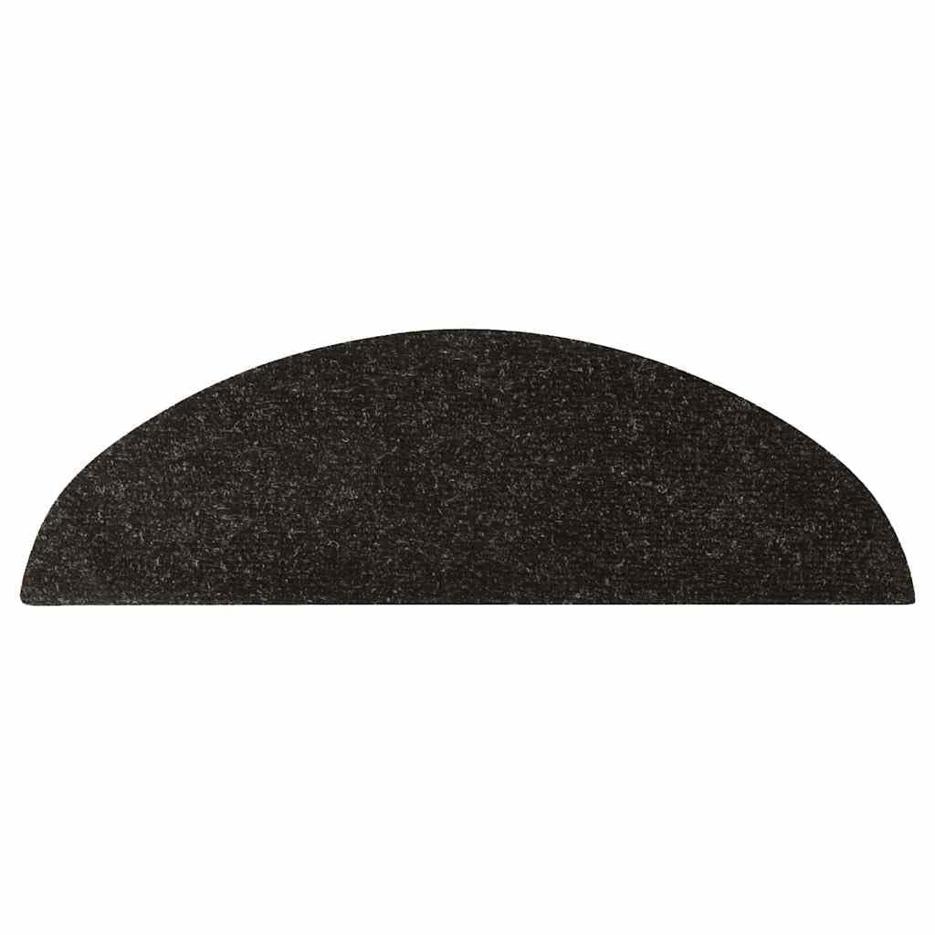 vidaXL Tappeti Autoadesivi per Scale 15 pz 56x17x3 cm Antracite
