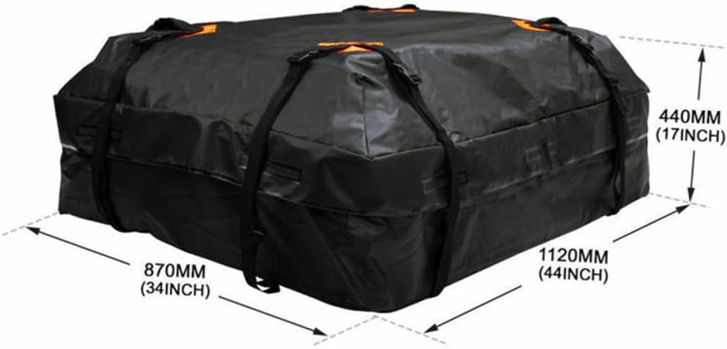 Waterproof 600d Oxford Car Roof Cargo Bag with Straps and Hooks, Auto Rooftop Luggage Carrier for Travel and Outdoor Storage