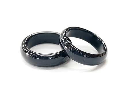 天然石オニキス·リング 天然石グリーンオニキスリング（14×10㎜） 指輪・リング 夕漣