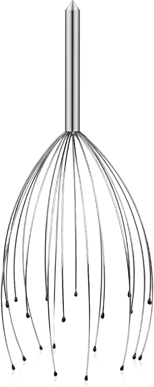 URAQT Head Massager Scalp Massage Scratcher, 20 Prongs Head Scratcher and Back Scratchers, Portable Tingler Massage for Deep Relaxation, Hair Stimulation and Body Stress Relax